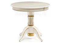 Стол деревянный Павия крем с золотой патиной фото Стол деревянный Павия крем с золотой патиной