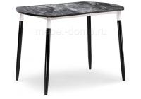 Стол деревянный раскладной Гуанг гранит темный / черный фото Стол деревянный раскладной Гуанг гранит темный / черный