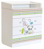 Комод пеленальный Polini Kids Simple 1580, белый. Фото №1
