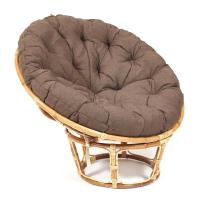 Кресло из ротанга Папасан Эко Скин (Papasan Eco Skin 23/01) + Подушка (ткань, коричневый)