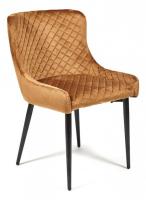 Стул ELI (mod. 8202) металл/ткань, 53x61,5x83 см, коричневый (G-062-61)/черный  (поставляется по 2 шт)