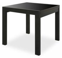 Стол Джокер-Бизнес 800*800(1600)*750 (Венге/стекло черный янтарь) фото Стол Джокер-Бизнес 800*800(1600)*750 (Венге/стекло черный янтарь). Фото №1