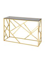 Консоль АРТ ДЕКО 120х40 золото стекло smoke. Фото №1