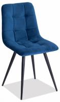 Стул CHILLY (mod. 7095) ткань/металл, 53х47х88 см, высота до сиденья 50 см, синий barkhat 29/черный (поставляется по 4 шт) фото Стул CHILLY (mod. 7095) ткань/металл, 53х47х88 см, высота до сиденья 50 см, синий barkhat 29/черный (поставляется по 4 шт). Фото №1