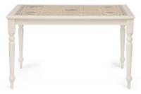 Стол обеденный с плиткой СТ 3349 (Прованс) (Античный белый) фото Стол обеденный с плиткой СТ 3349 (Прованс) (Античный белый)