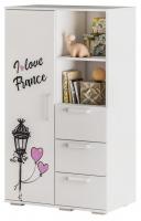 Тумба комбинированная Трио,белый