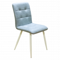 Стул Доби (Каркас (белый 9016 матовый) тк. коллекции Safari голубой 020). Фото №1