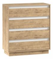 Комод Virginia НМ 011.02, Белый Скандинавский/Дуб Бунратти