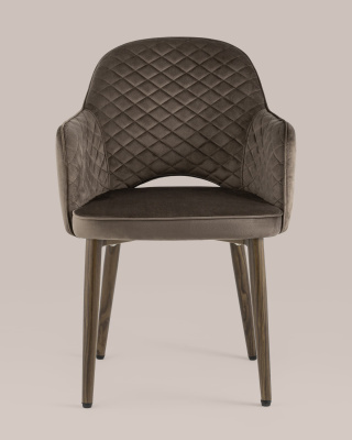 Стул Венера диамант велюр коричневый фото Стул Венера диамант велюр коричневый. Фото №5