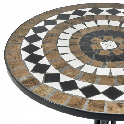 Стол Secret de Maison ROMEO (mod. PL08-7451RV) металл, 60*72см, черный /плитка калейдоскоп. Фото