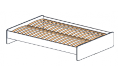 Кровать на каркасе Силуэт (1200 х 2000) белый. Фото