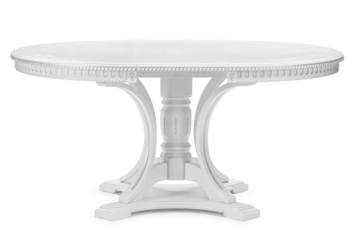 Стол деревянный Нозеан белый / серебро. Фото