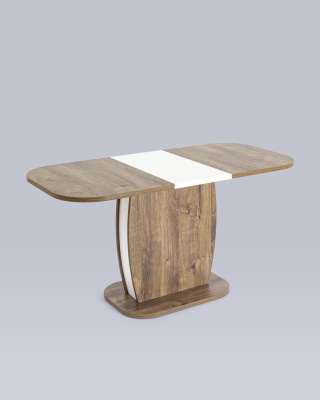 Стол Barrel 110-145*70 дуб Ка/белый. Фото №5