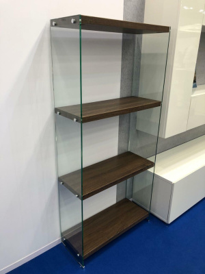 Стеллаж F-049-165H прозрачный/коричневый фото Стеллаж F-049-165H прозрачный/коричневый. Фото №5