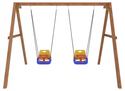 Качели детские Р911-2, коричневый. Фото №4