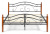 Кровать AT-803 Wood slat base дерево гевея/металл, 160*200 см (Queen bed), красный дуб/черный. Фото №2