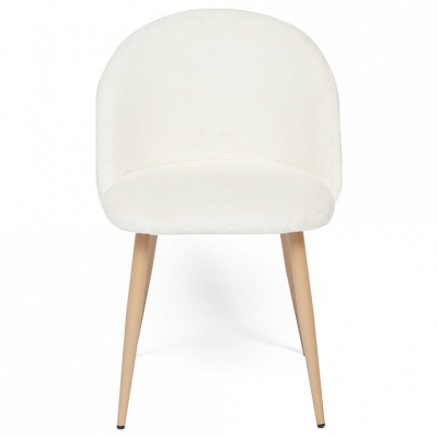 Стул  MELODY (mod. 7003) металл,ткань, 46 х 47 х 77 х 52 см, белый плюш/бук (Поставляется только по 4 шт). Фото