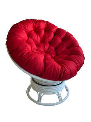 Кресло Папасан вращающийся 23/01В с красной подушкой фото Кресло Папасан вращающийся 23/01В с красной подушкой. Фото №4