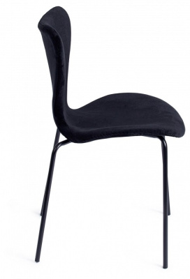 Стул Jacobsen SOFT (mod DC 103)  металл/флок, 59x45.5x84.5, черный (поставляется по 4 шт) фото Стул Jacobsen SOFT (mod DC 103)  металл/флок, 59x45.5x84.5, черный (поставляется по 4 шт). Фото №2