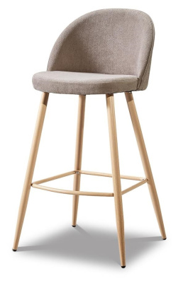 Барный стул 373B бежевый/дерево. Фото