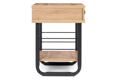 Тумба прикроватная Малгома черная / дуб вотан. Фото №3