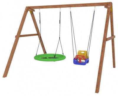 Качели детские Р911-16, коричневый. Фото