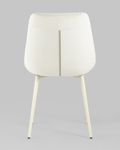 Стул Флекс велюр светло-бежевый кремовые ножки. Фото №6