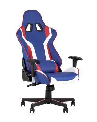 Кресло игровое TopChairs Cherokee синее фото Кресло игровое TopChairs Cherokee синее. Фото №2