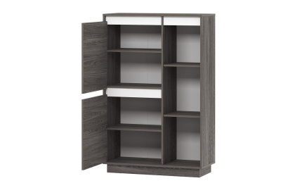 Virginia НМ 011.85 Шкаф комбинированный Левый, Белый Скандинавский/Ясень Анкор темный (KR) фото Virginia НМ 011.85 Шкаф комбинированный Левый, Белый Скандинавский/Ясень Анкор темный (KR). Фото №2