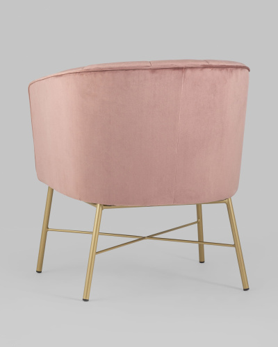 Кресло Шале велюр розовый. Фото №7