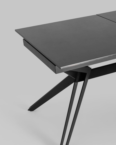 Стол обеденный Олимпия раскладной 160-210*90 керамика темная. Фото №6