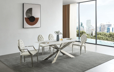 Стул Y110B бежевый бархат фото Стул Y110B бежевый бархат. Фото