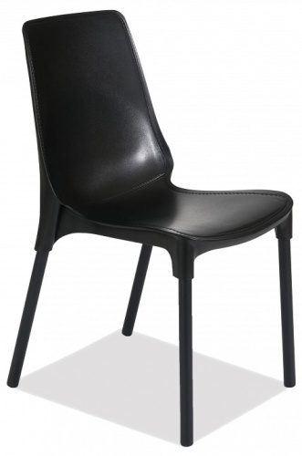 Стул GENIUS (mod 75)   металл/пластик, 46x56x84cм, черный. Фото №1