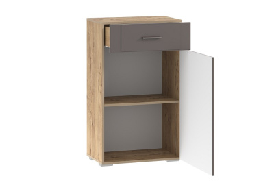 Тумба для обуви Livorno НМ 040.65 (фасад правый), Софт Графит, Дуб Бунратти фото Тумба для обуви Livorno НМ 040.65 (фасад правый), Софт Графит, Дуб Бунратти. Фото №2