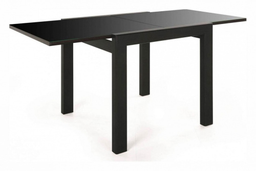 Стол Джокер-Бизнес 800*800(1600)*750 (Венге/стекло черный янтарь). Фото №2