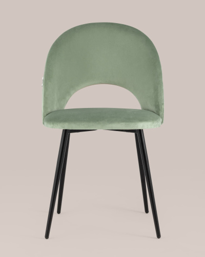 Стул Меган велюр с ромбами фисташковый. Фото №5