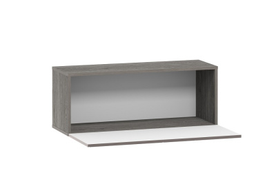 Шкаф навесной Summit НМ 014.21-01 (открывание вниз) , Софт Графит, Ясень Анкор темный. Фото