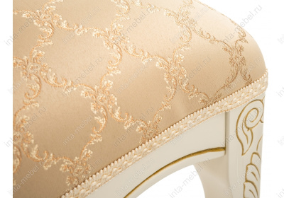Стул деревянный Лауро патина золото / бежевый тесьма 11. Фото