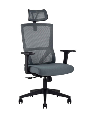 Кресло руководителя TopChairs Local серое фото Кресло руководителя TopChairs Local серое. Фото №2