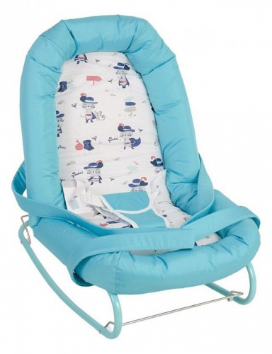 Шезлонг детский Polini kids Коты, голубой. Фото №10