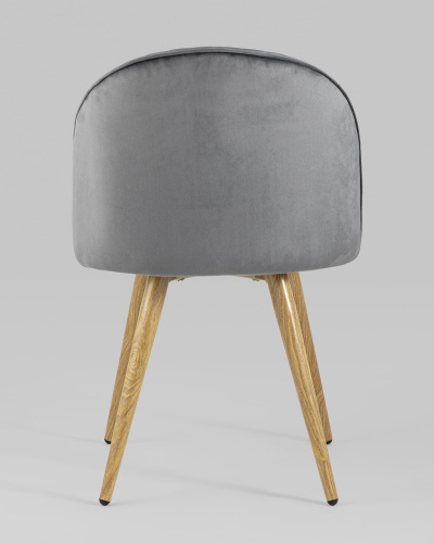 Стул Лион Страйпс велюр серый фото Стул Лион Страйпс велюр серый. Фото №6