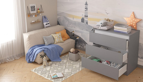 Комод Polini kids Simple 1980, серый. Фото №9