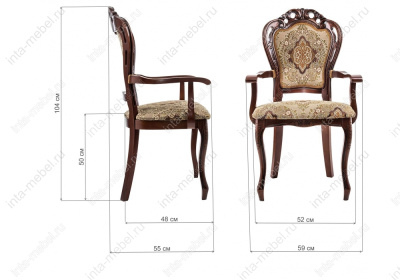 Стул деревянный Bronte вишня / патина фото Стул деревянный Bronte вишня / патина. Фото №2