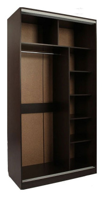 Шкаф-купе Рио 7-600 розы (полки слева) венге. Фото