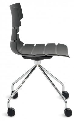 Стул офисный HANSEN (mod. 606-1) пластик/металл, 50х51х81 см, высота до сиденья 45 см, черный/хром (поставляется по 2 шт) фото Стул офисный HANSEN (mod. 606-1) пластик/металл, 50х51х81 см, высота до сиденья 45 см, черный/хром (поставляется по 2 шт). Фото №2