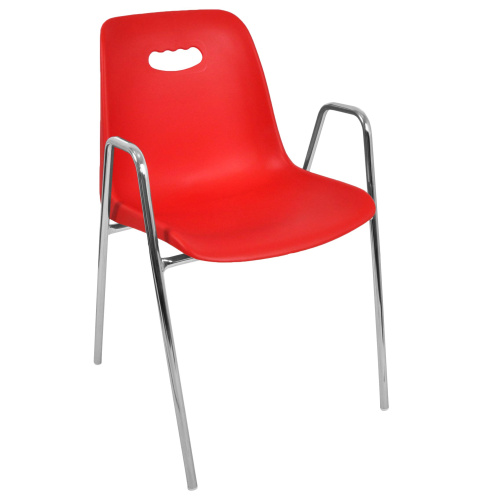 Стул Venezia-4 высокие ножки с подлокотниками каркас хром. Фото №4