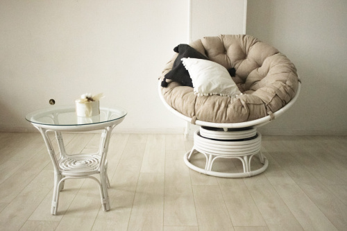 Кресло Папасан вращающийся 23/01В , цвет: белый. Фото №5