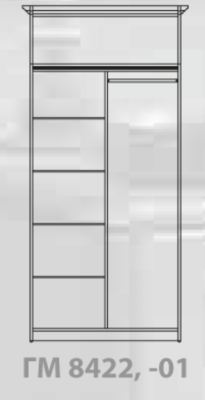 Шкаф для платья и белья Купава ГМ 8422 фото Шкаф для платья и белья Купава ГМ 8422. Фото №2