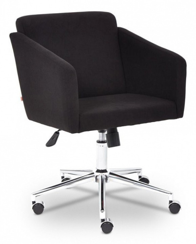 Кресло MILAN хром флок , черный, 35. Фото №1