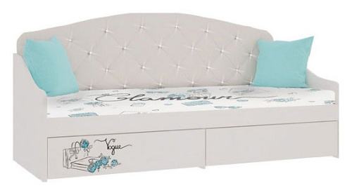 Гламур Софа белый/белый глянец. Фото №1